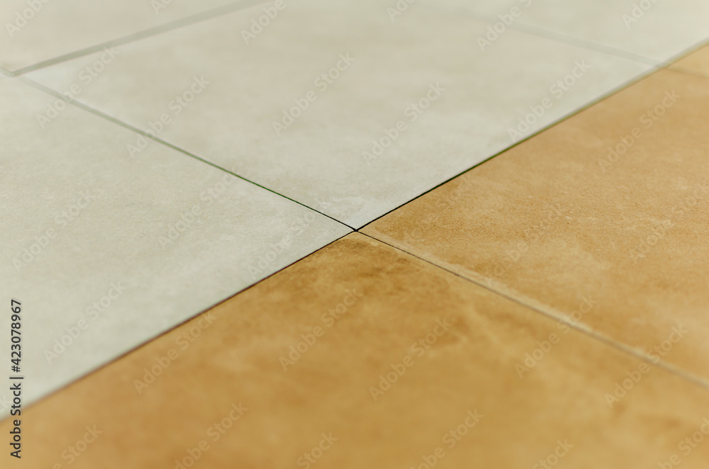 Floor tiles in different colors.