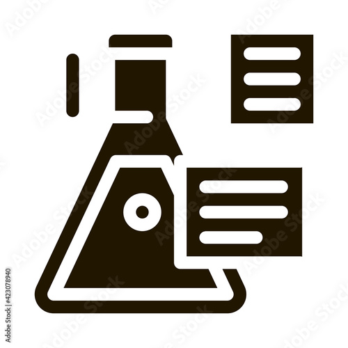 in vitro gas study icon vector illustration
