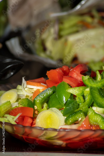 Set of vegetable slices