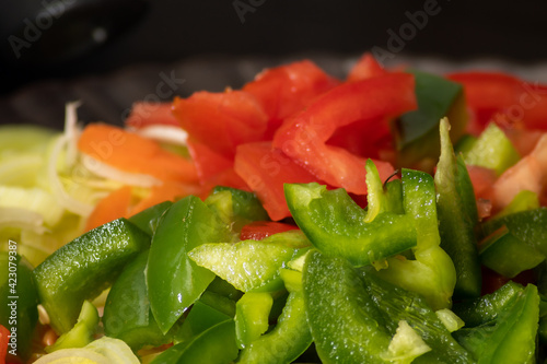 Sliced green pepper