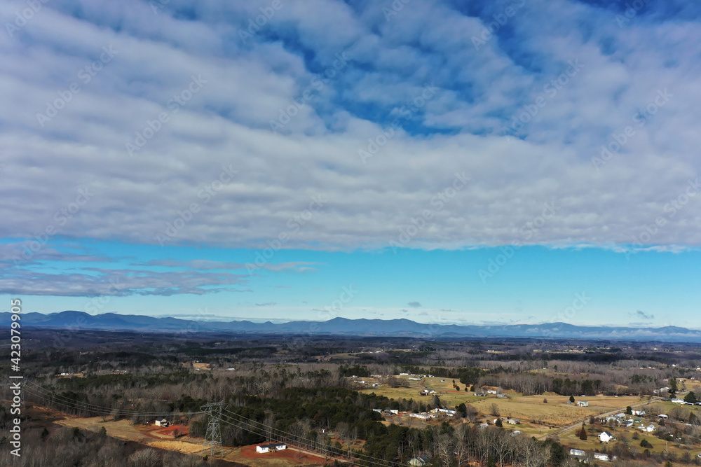 Aerial View Inman SC countryside