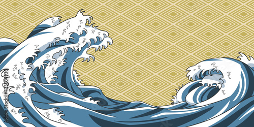 海　和風　入子菱