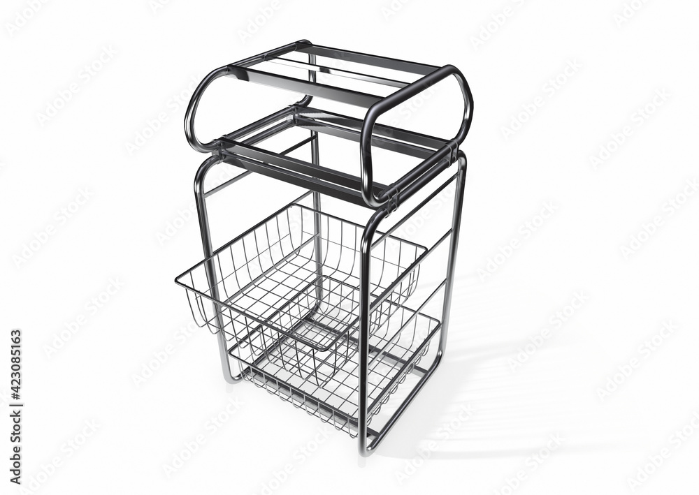 Blank empty flier holder or display stand 3d render