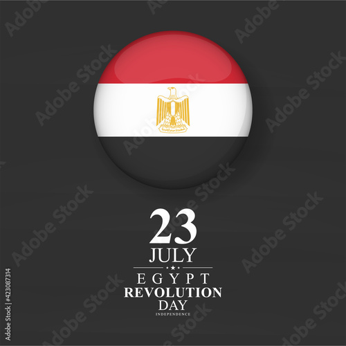 Egypt Independence Day, 23 July 1952 Revolution. Card, banner, poster, background design. Vector illustration.