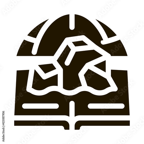 glaciology science icon vector illustration