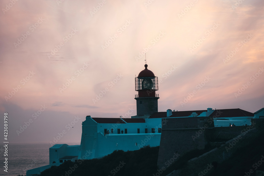 lighthouse at sunset