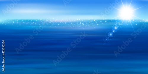 海　波　夏　背景