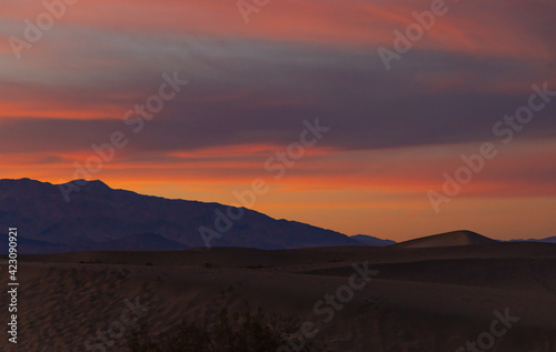 sunset in the desert