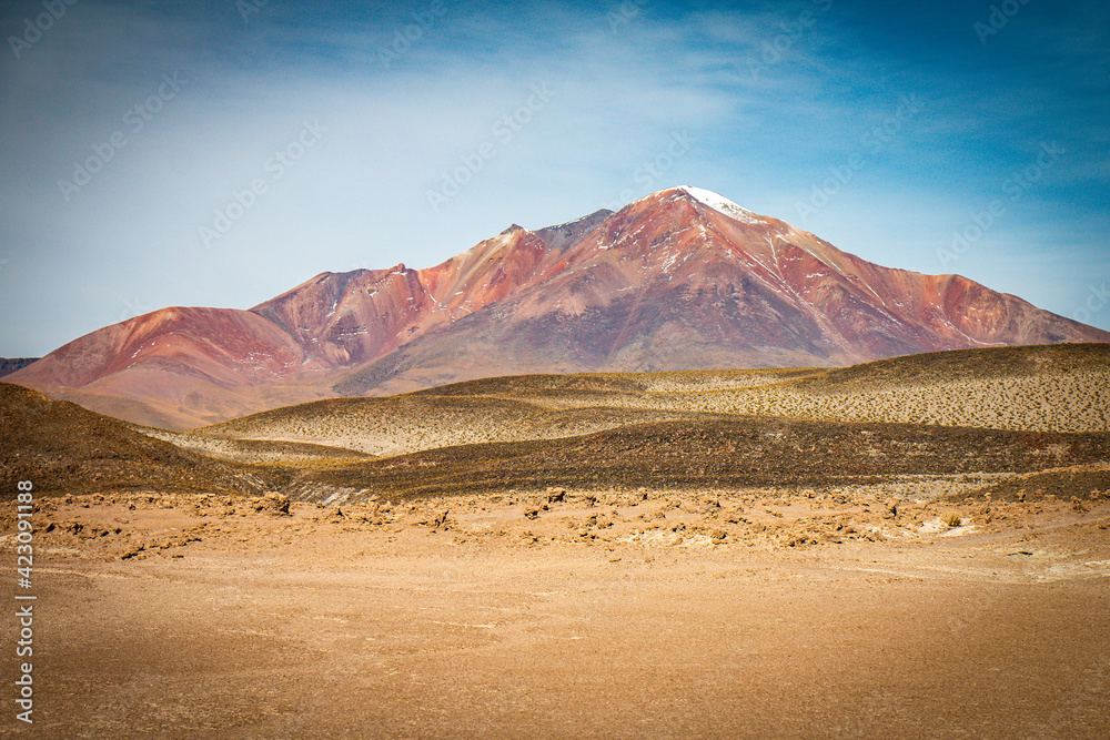 volcano in bolivia, altiplano, bolivia