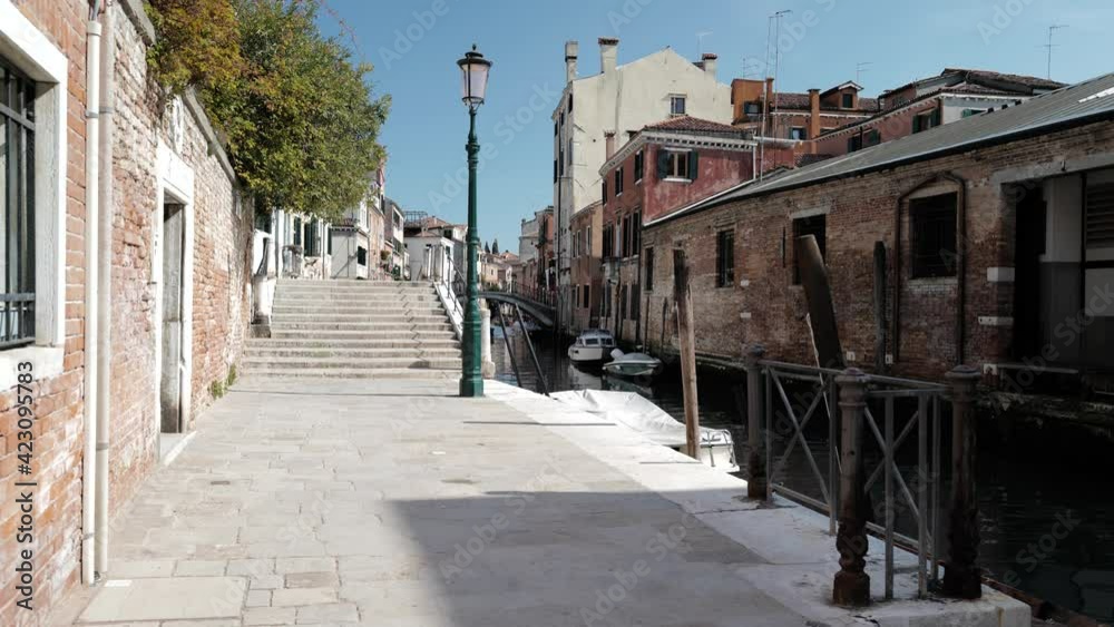 Venice, Italy - Historic buildings between the canals of the lagoon city Venice, Italy - Historic buildings between the canals of the lagoon city
