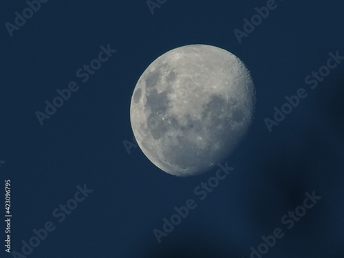 moon on the light sky