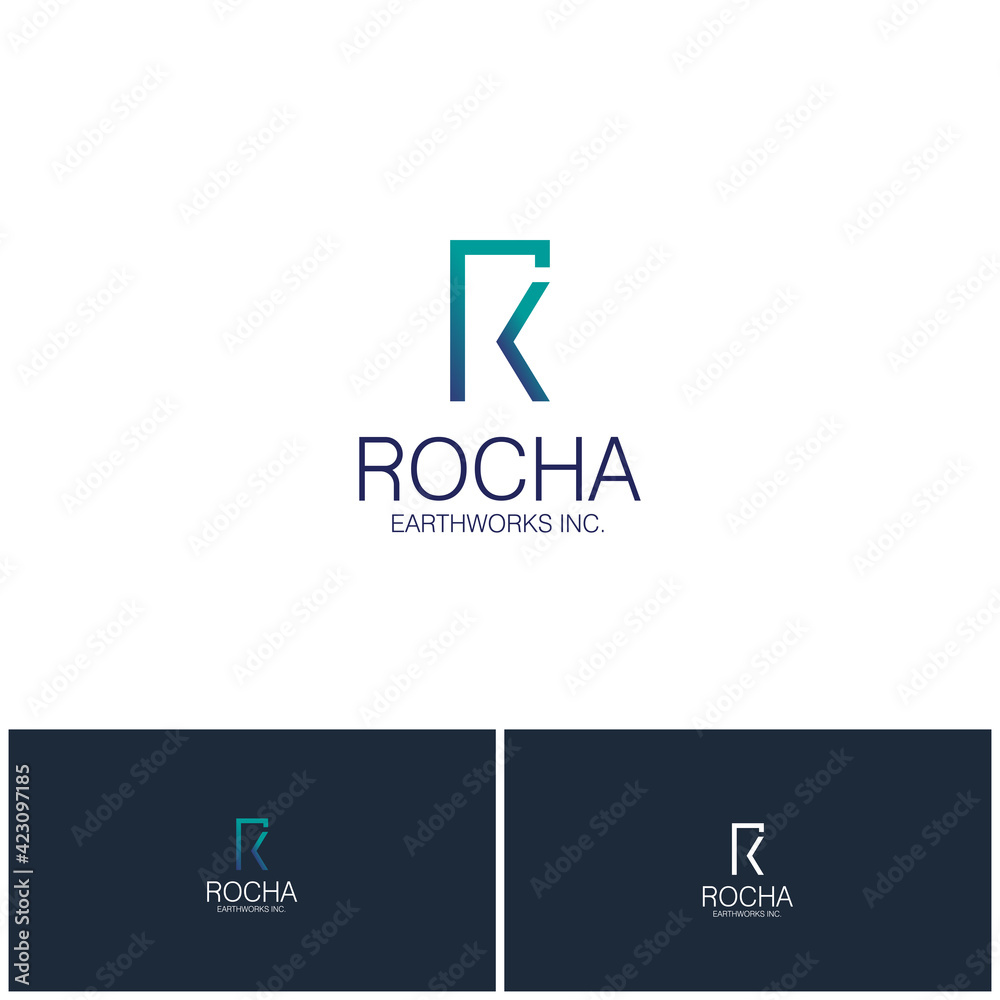 ROCHA Letter R Logo Template Design Vector