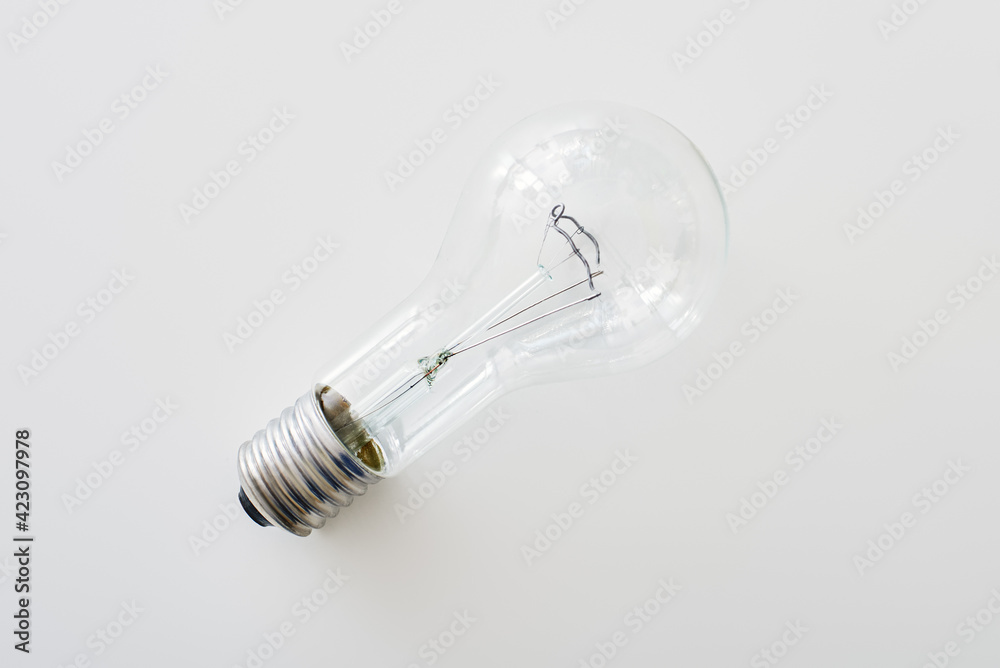 Light bulb, isolated. Realistic photo image Light bulb, isolated. Realistic photo image