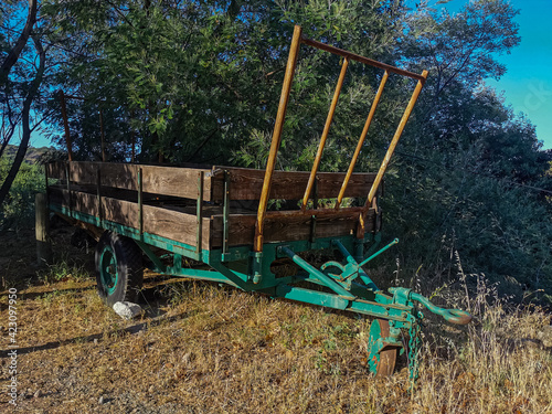 old cart in the forest