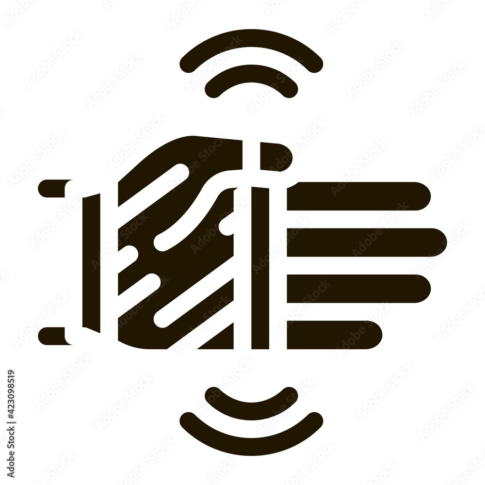 hypothermia of hand icon Vector Glyph Illustration hypothermia of hand icon Vector Glyph Illustration