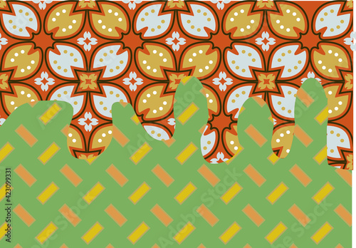 Batik Indonesian: is a technique of wax-resist dyeing applied to whole cloth, or cloth made using this technique originated from Indonesia.