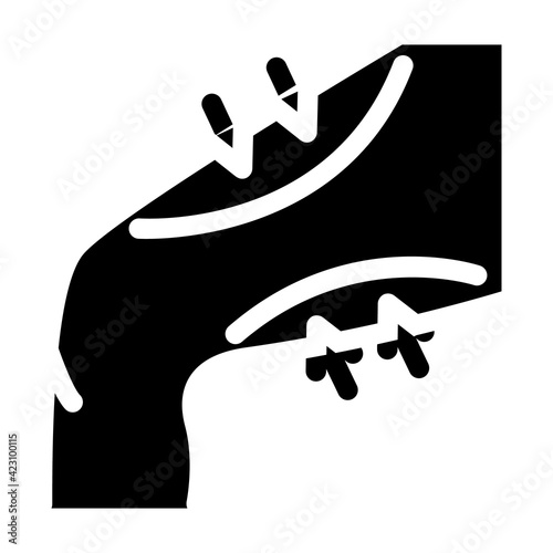 thigh liposuction icon Vector Glyph Illustration
