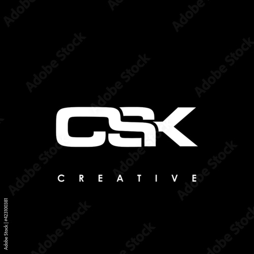 CSK Letter Initial Logo Design Template Vector Illustration