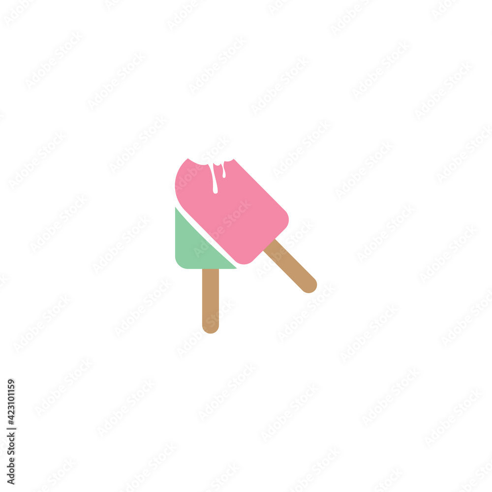 ice cream logo illustration simple icon for design company vector ice cream logo illustration simple icon for design company vector