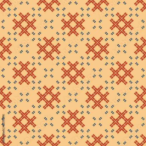 Vector abstract geometric seamless pattern. Modern ethnic folk style ornament