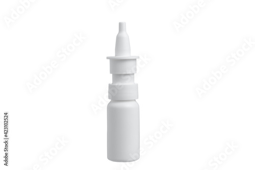 Medical Spray Bottle on a white background.
Medicine white bottle on a white background.
Nasal spray on a white background.