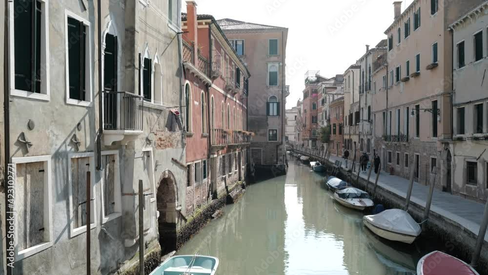 Venice, Italy - Historic buildings between the canals of the lagoon city Venice, Italy - Historic buildings between the canals of the lagoon city