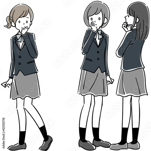 会話を気にする女子高生