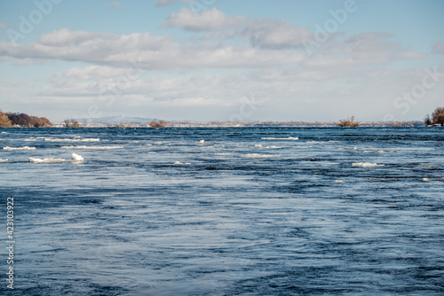 End of the winter, LaSalle, Quebec, Canada, Saint Lawrence river  © PitoFotos