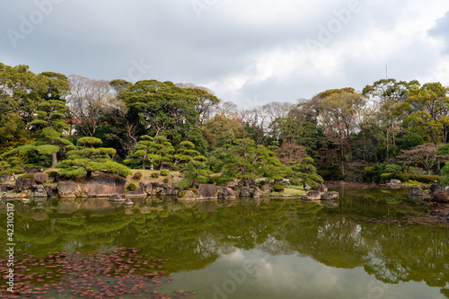 Keitakuen  pure Japanese style garden in Osaka  Japan
