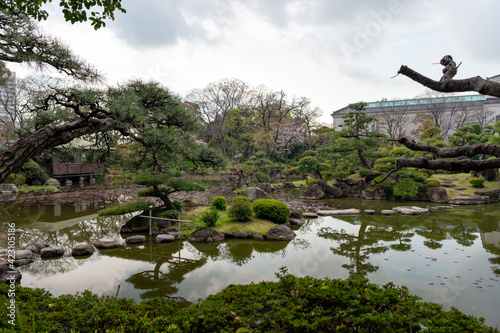 Keitakuen, pure Japanese style garden in Osaka, Japan photo