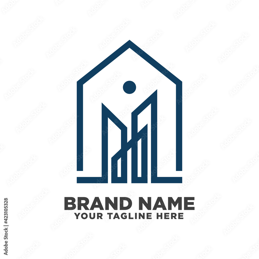 Home and building logo design template, urban architecture icon. Home and building logo design template, urban architecture icon.