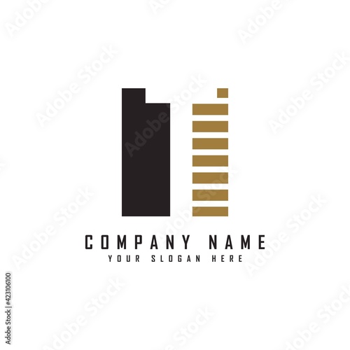 Alphabet capital logo. Creative design concept square shape