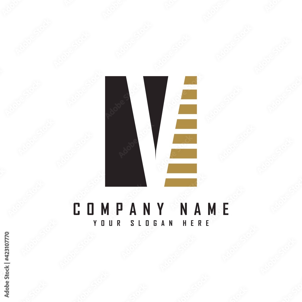 Alphabet capital logo. Creative design concept square shape