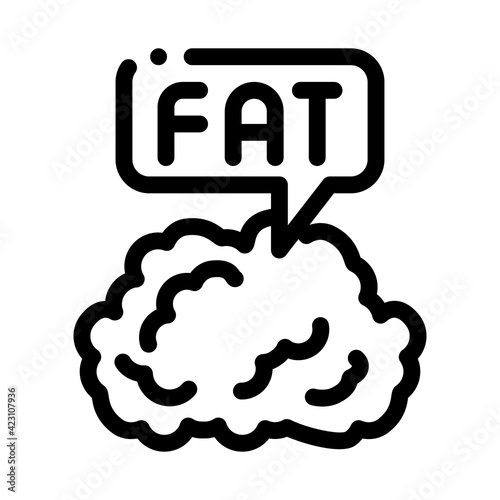 fat atherosclerosis line icon vector illustration sign