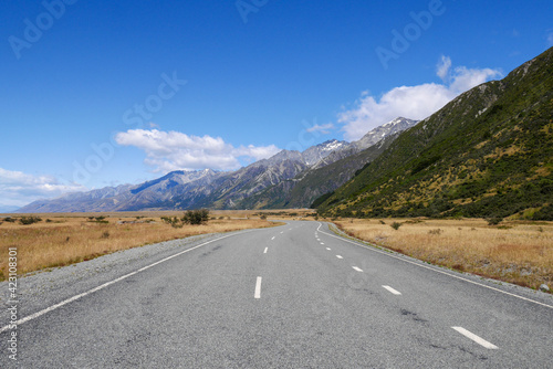 road to Mount Cook, New Zealand