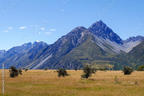 Glacier valley, Mount Cook, New Zealand