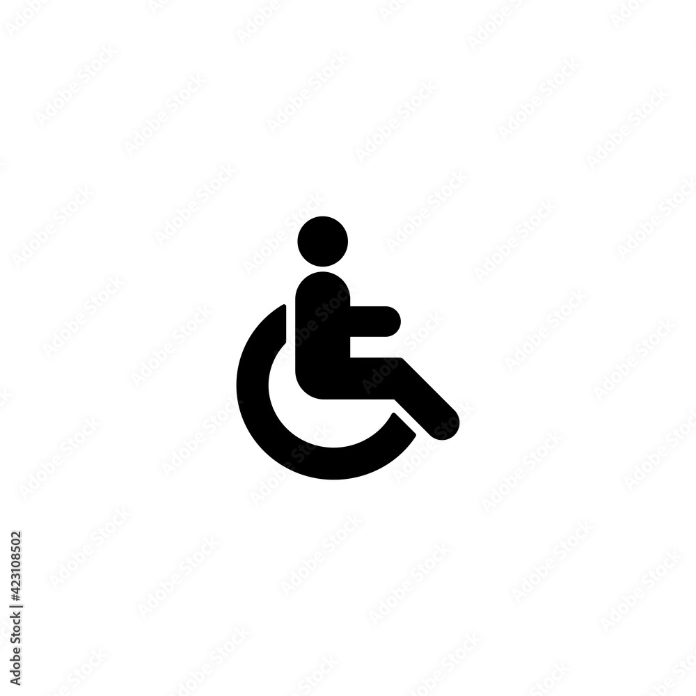 Disabled icon vector for web, computer and mobile app Disabled icon vector for web, computer and mobile app