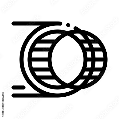strengthening blood vessel line icon vector illustration