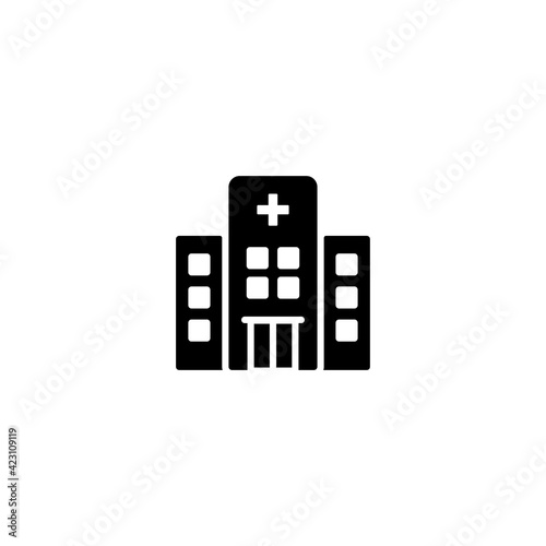 hospital building icon vector for web, computer and mobile app