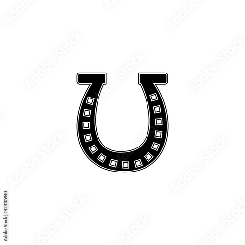 horseshoe icon set vector sign symbol