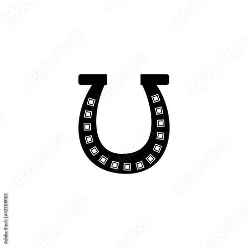 horseshoe icon set vector sign symbol