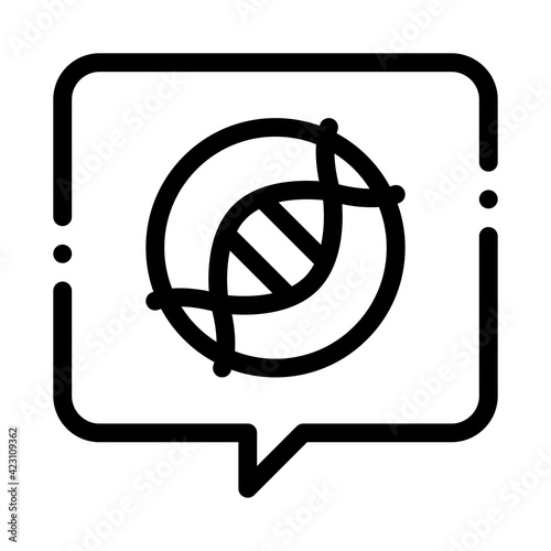 dna problem atherosclerosis, molecule line icon vector illustration