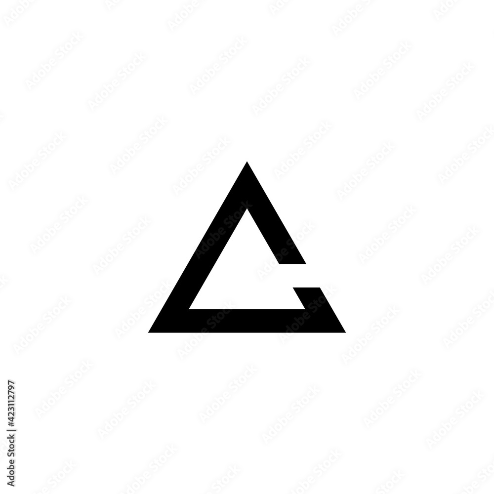 Business combination Monogram and triangle sign logo vector icon with Three C letter Business combination Monogram and triangle sign logo vector icon with Three C letter