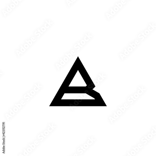 Business combination Monogram and triangle sign logo vector icon with Three B letter