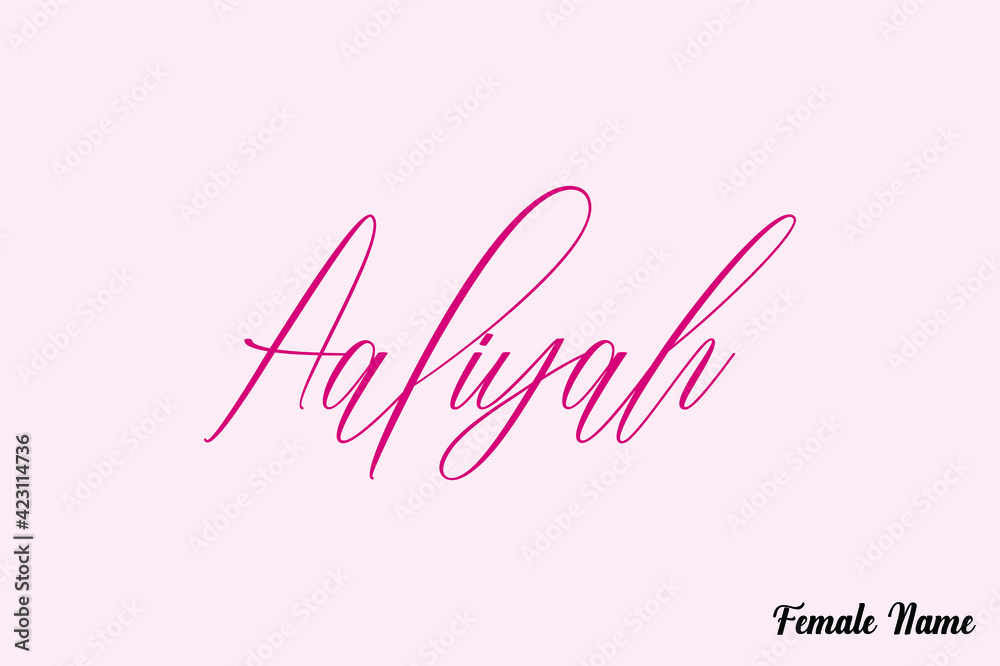 Aaliyah-Female Name Typography Text On Pink Background