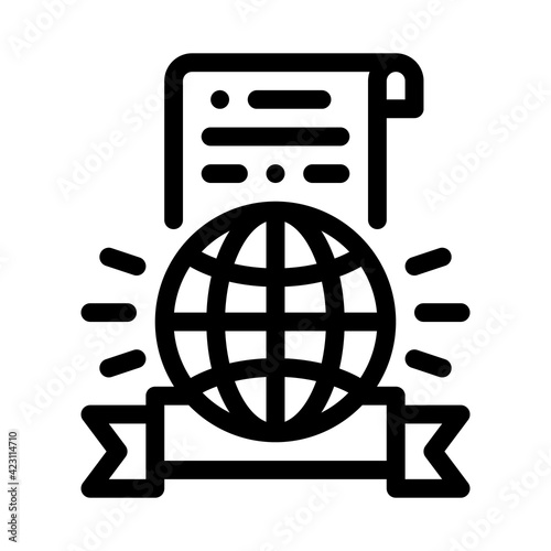 international license line icon vector illustration sign