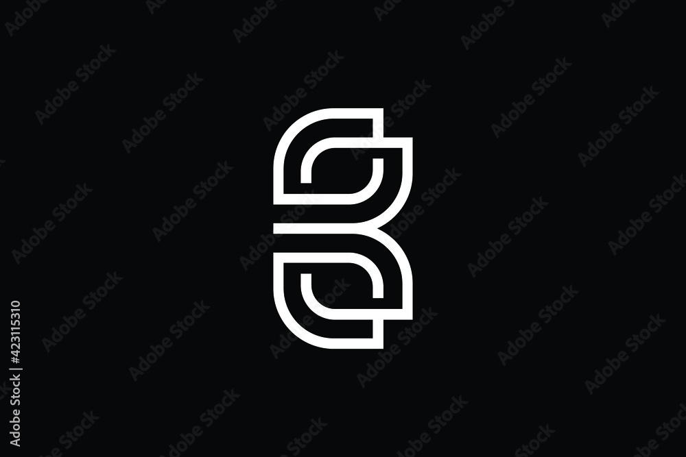 Vetor de EB logo letter design on luxury background. BE logo monogram ...