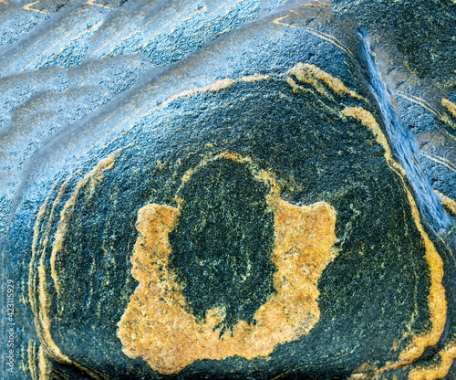 Stoneware with abstract shapes from the crystallization of volcanic rock create unique in the natural world that people have not discovered yet.