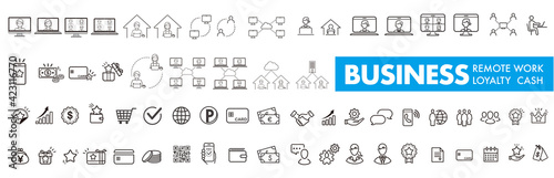 business loyalty icons vector sign

