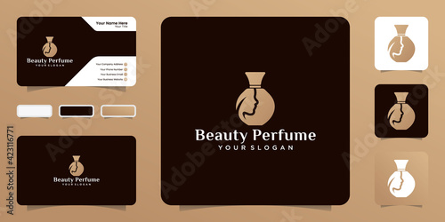 women's beauty parfume logo and business card inspiration